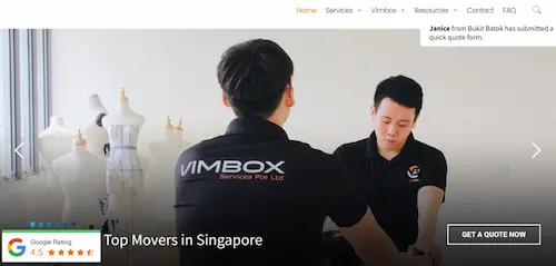 Vimbox Movers - Furniture Movers Singapore
